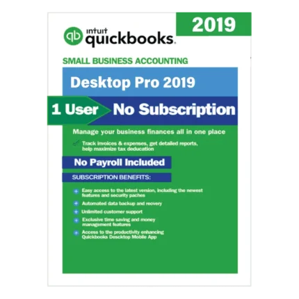 QuickBooks Desktop Pro 2019 | No Subscription